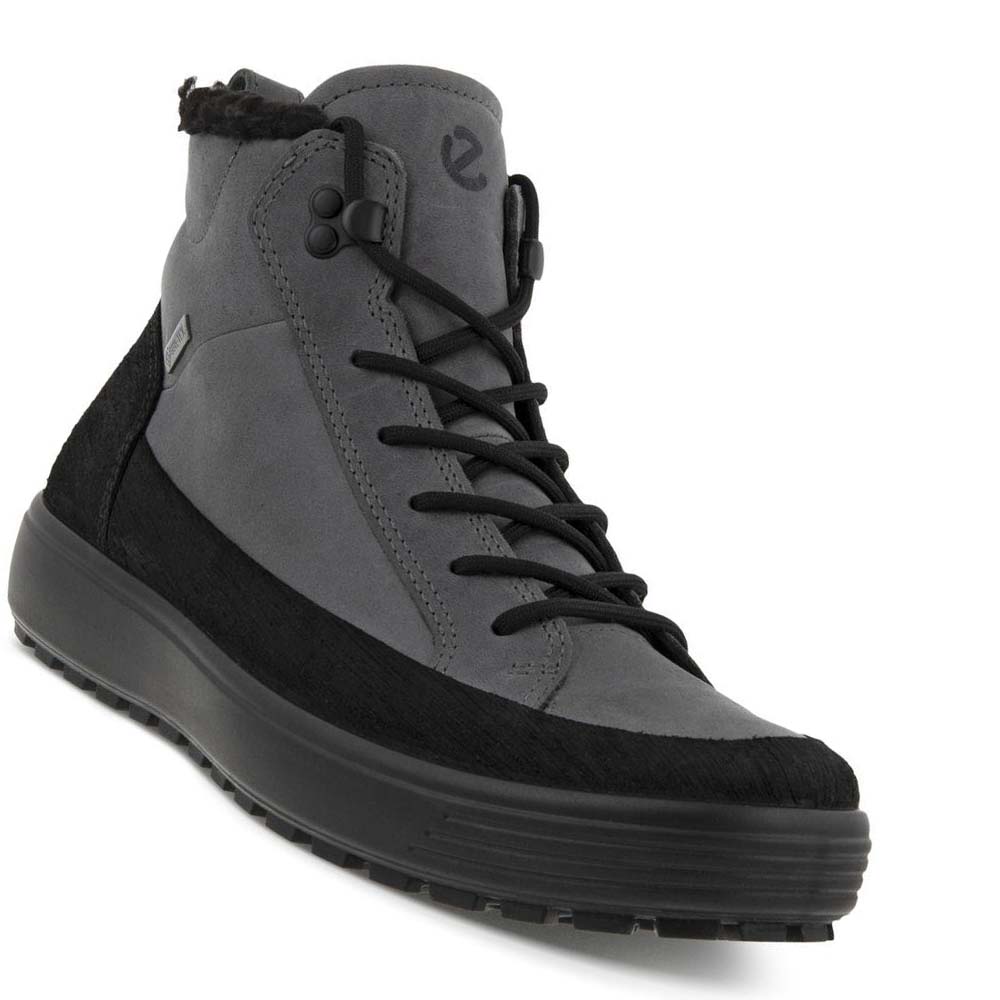 Men's Ecco Soft7 Tred Winter Boots Grey / Black | USA 446OKI